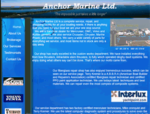 Tablet Screenshot of anchormarineltd.com